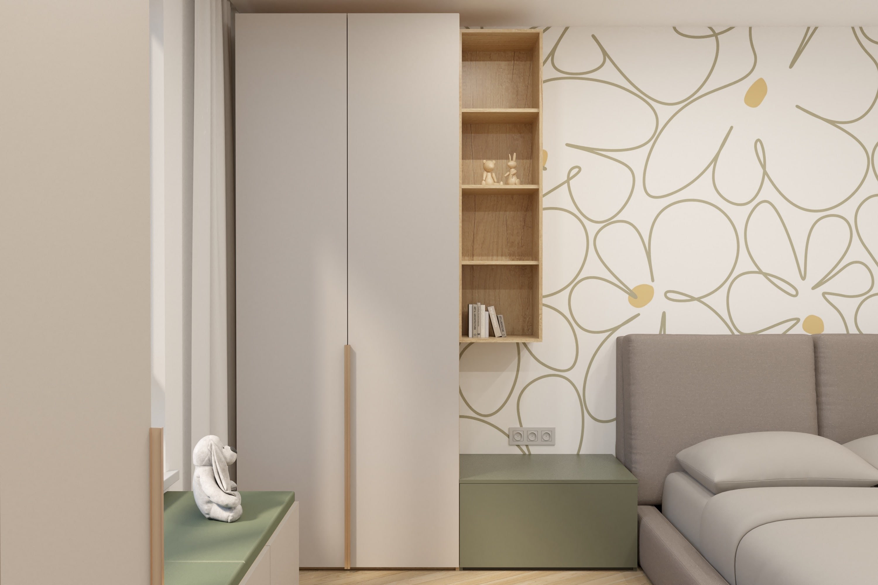 Шкаф распашной в одном стиле