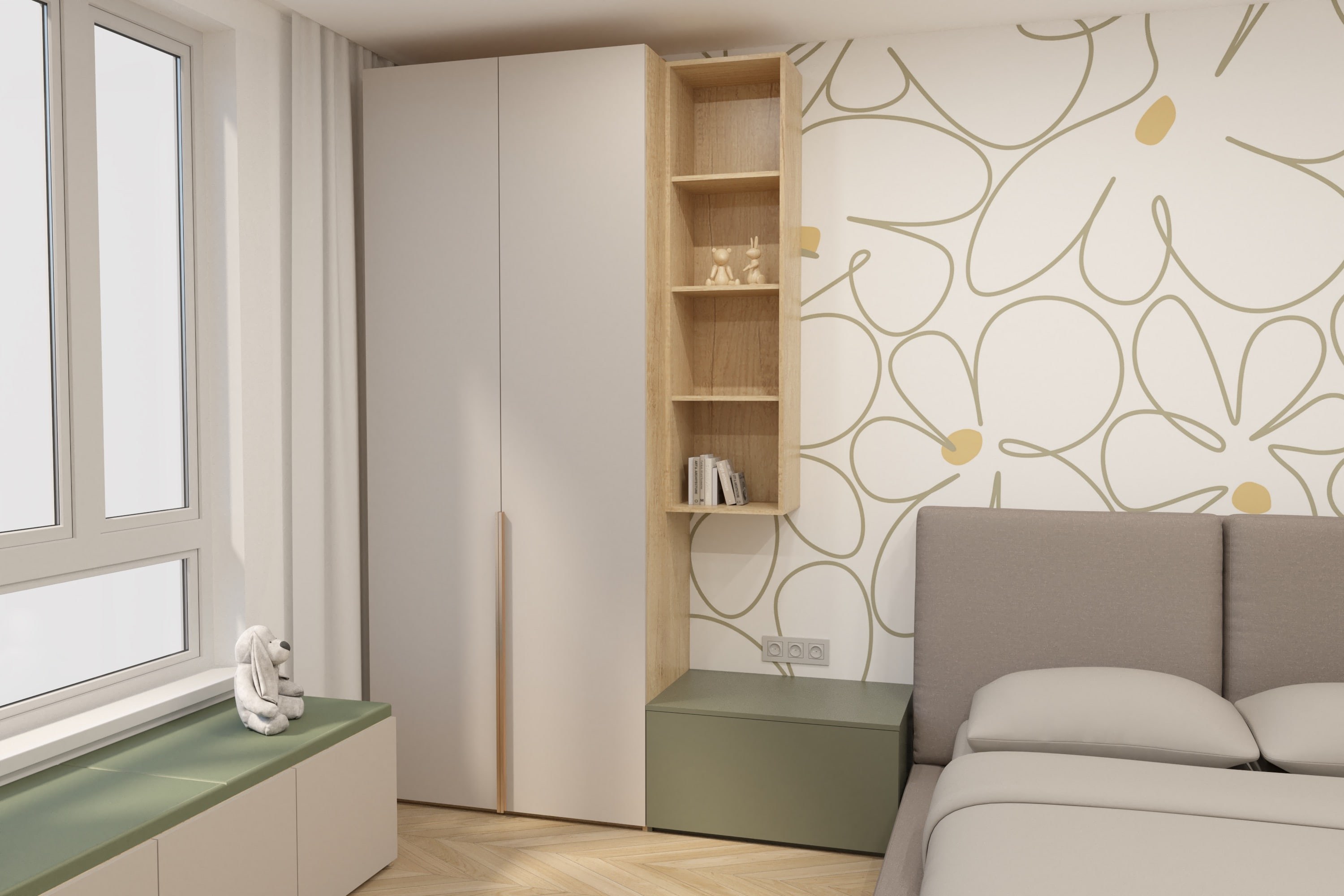 Шкаф в спальню в одном стиле