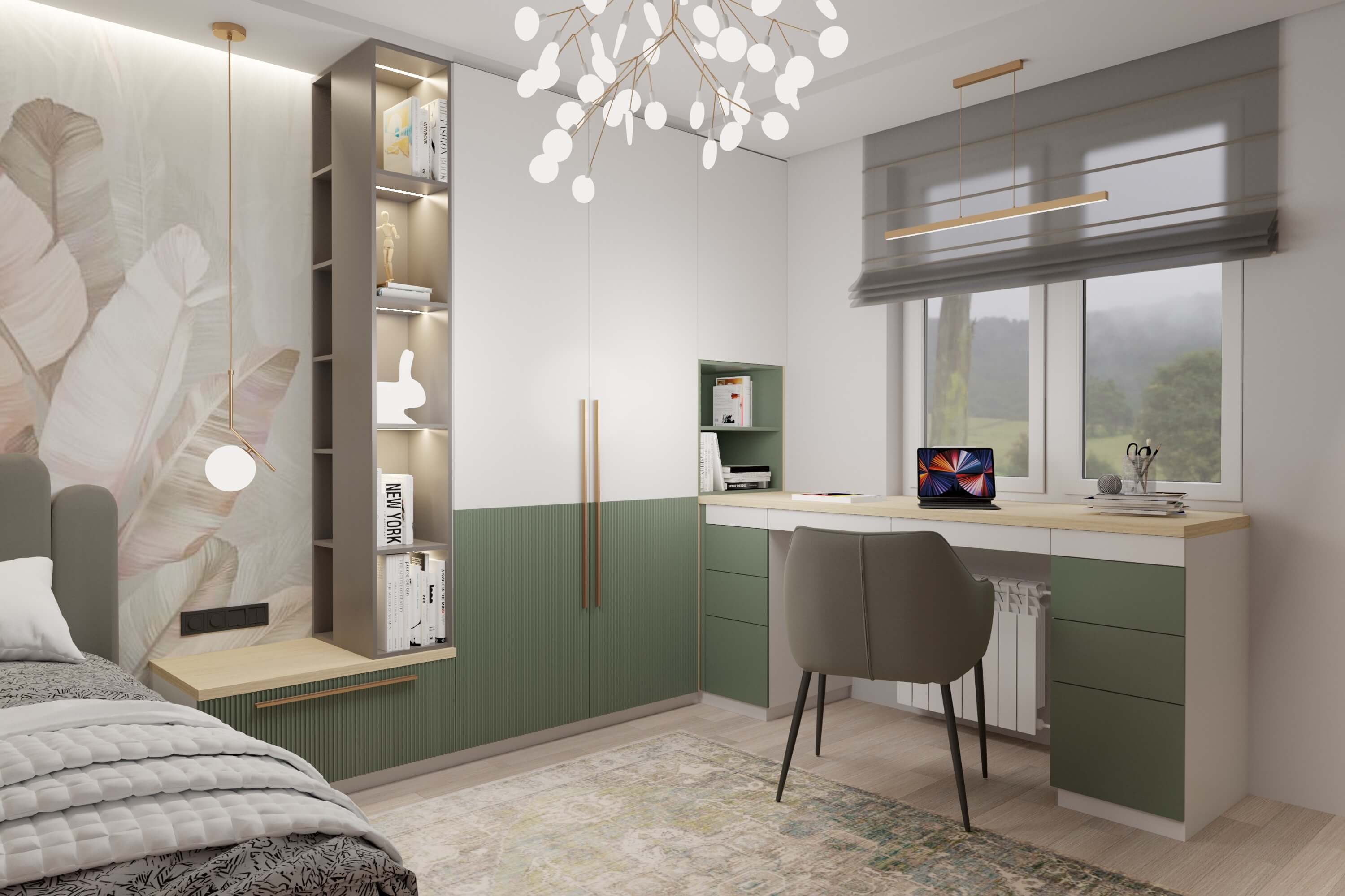 Комплект мебели для спальни в современном стиле фото