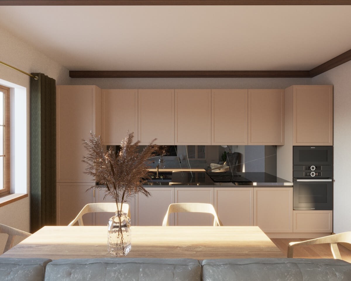 Вид на кухню (в комплект не входит)