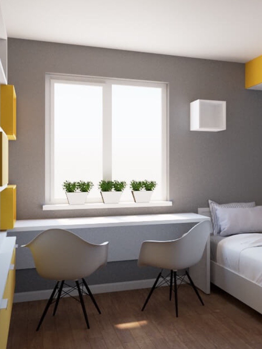 Детская комната Флоу вид на стол фото