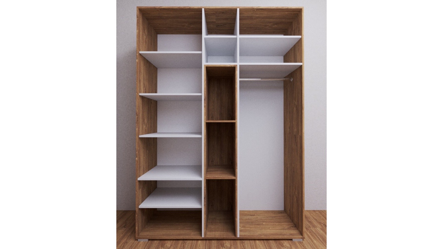 Внутренности шкафа из комплекта мебели Ирма