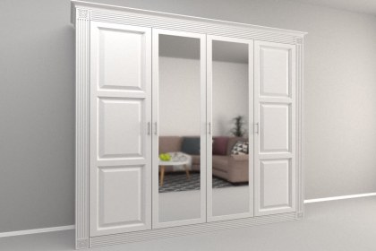 Белый распашной шкаф Люцик фото