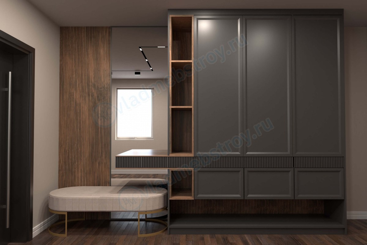 Темный шкаф в прихожую