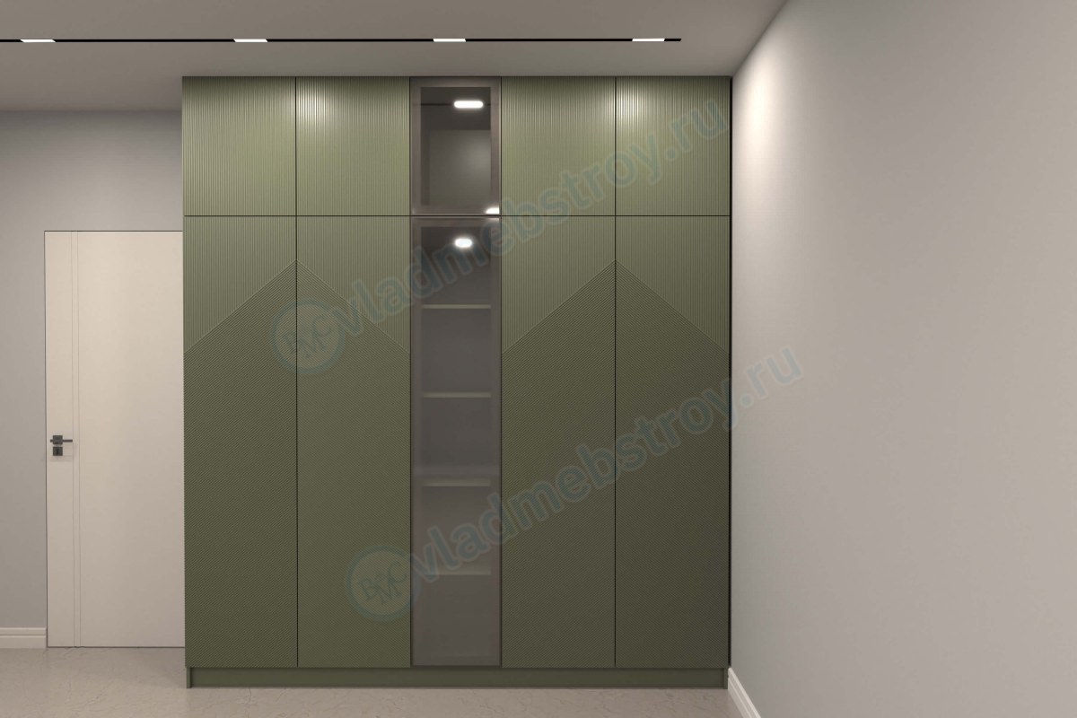 Шкаф Лидан с секцией витриной