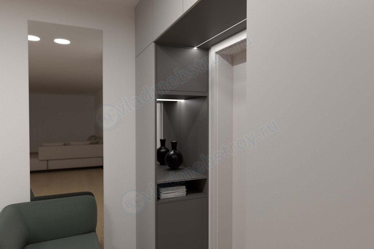 Удобные полочки с торцевой стороны