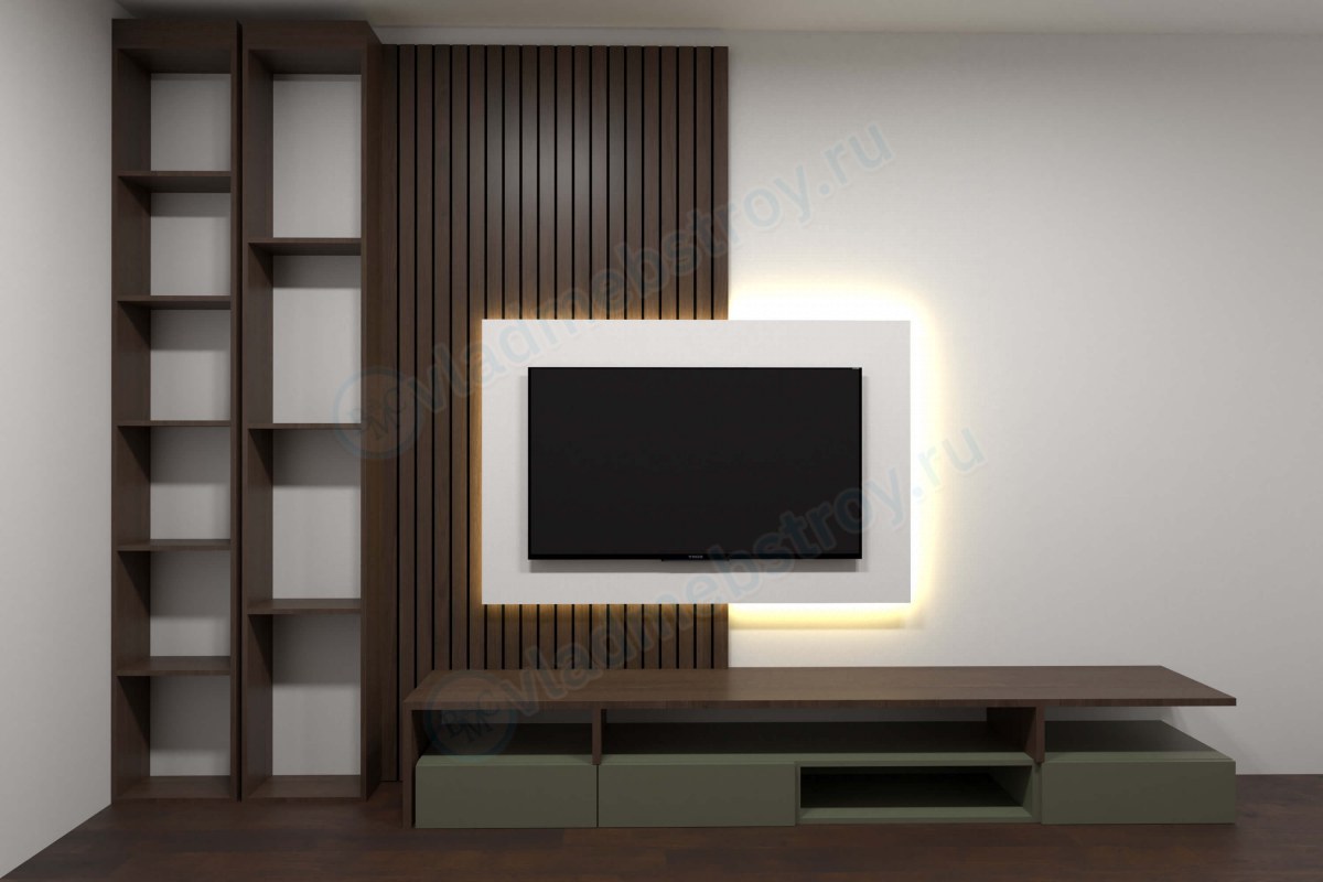 Современная стенка и тумба под ТВ фото
