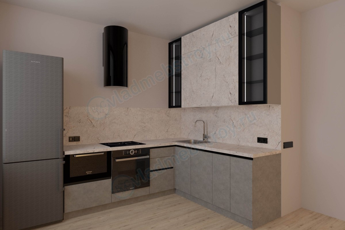 Светлая стильная кухня