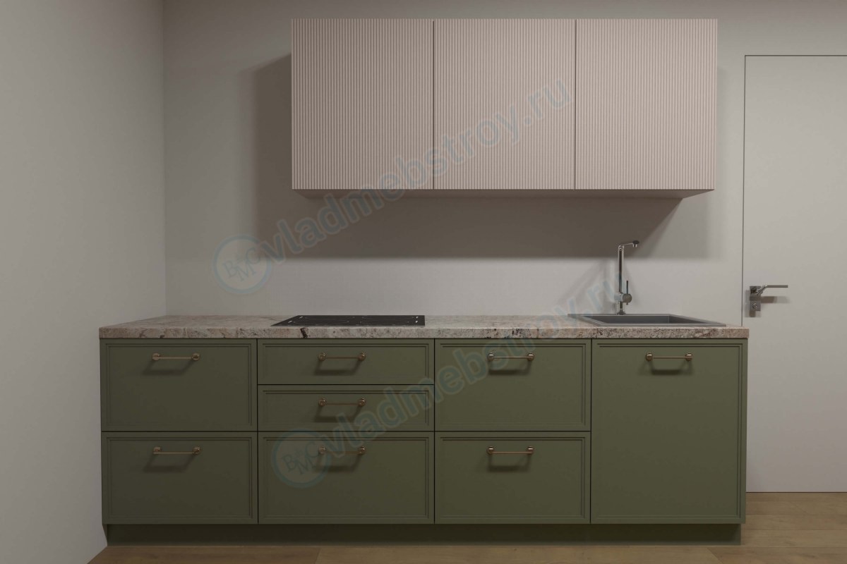 Маленький кухонный гарнитур двухцветный