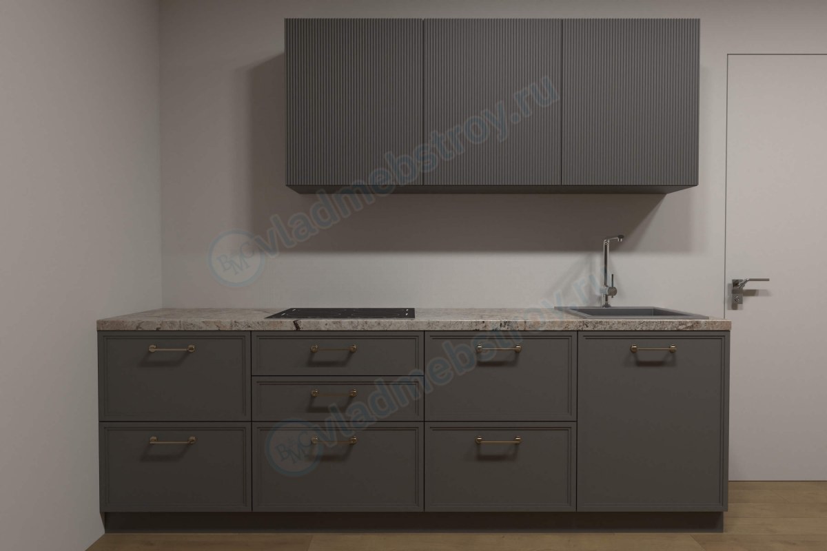 Маленький кухонный гарнитур одноцветный