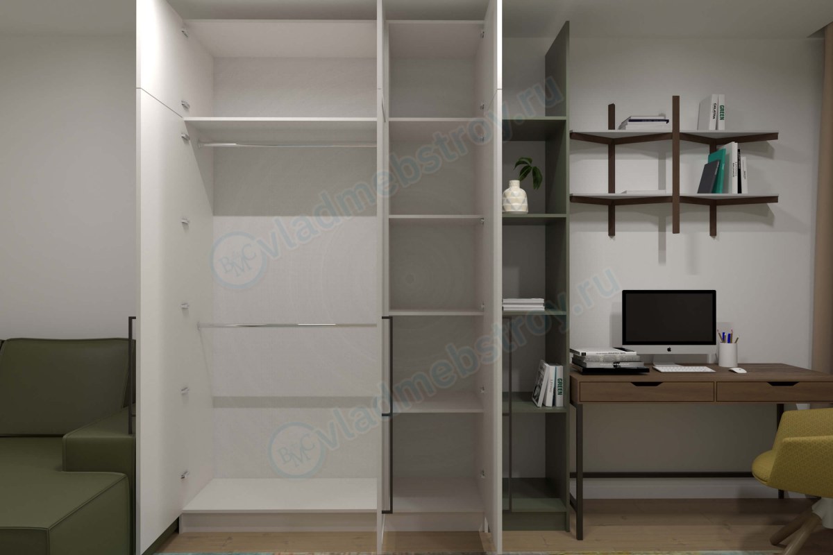 Просторный трехдверный шкаф Талион