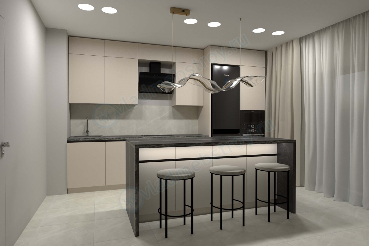 Кухня с островом Лофотен