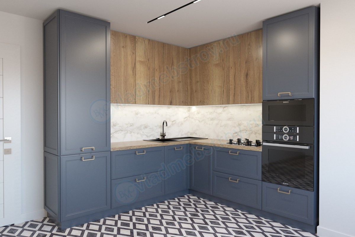 Темный кухонный гарнитур