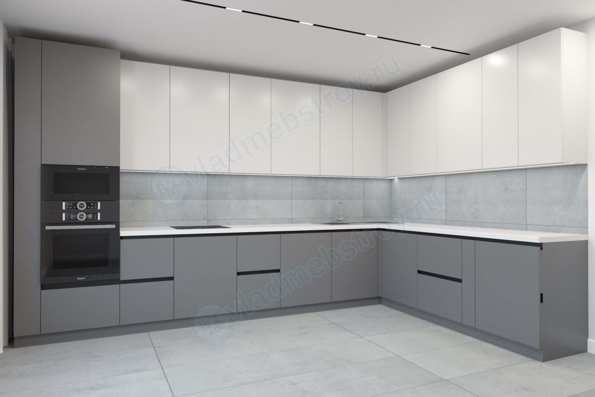Красивая светлая кухня во Владимире фото