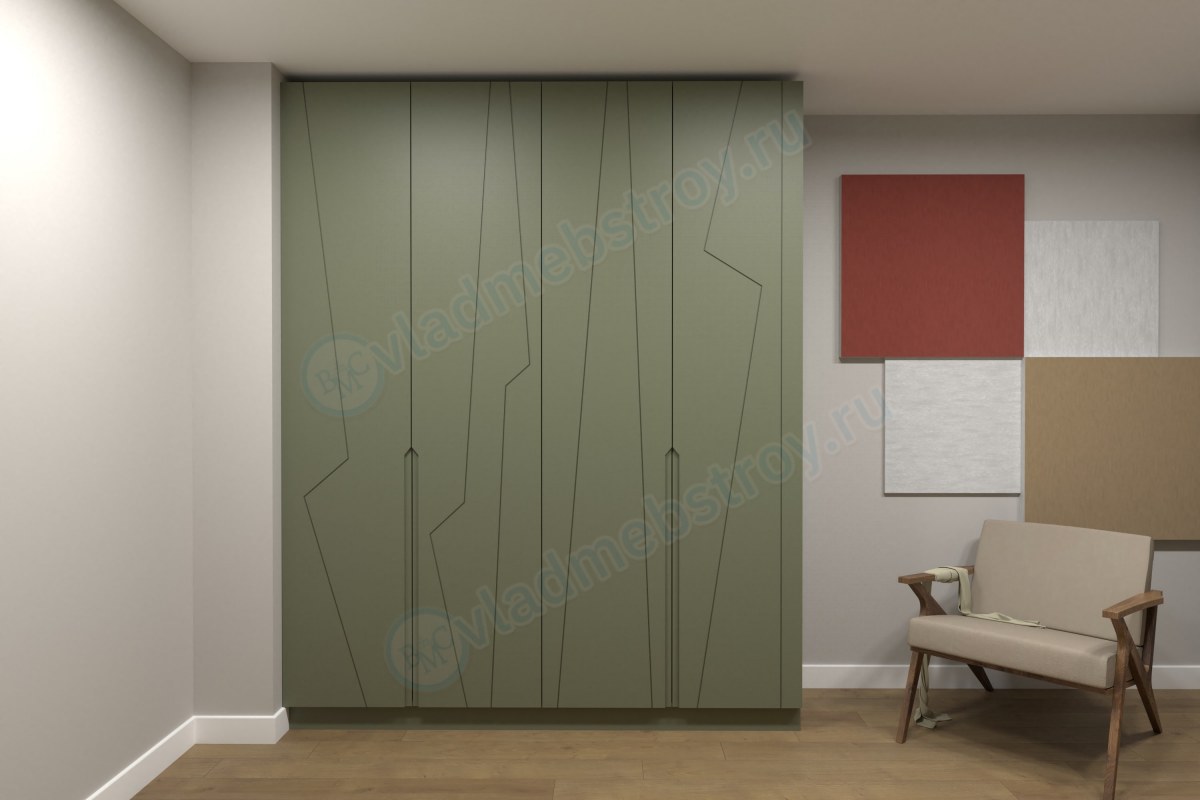 Шкаф распашной оливкового цвета