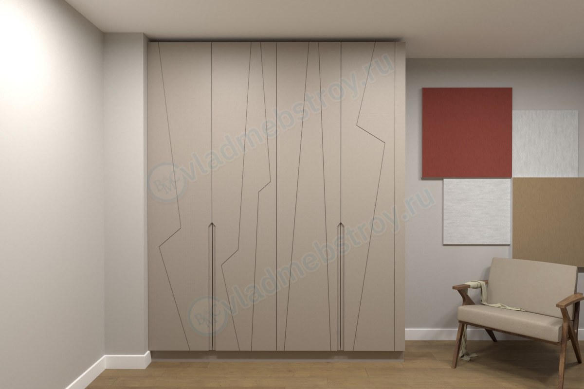 Шкаф с красивой фрезеровкой фасадов