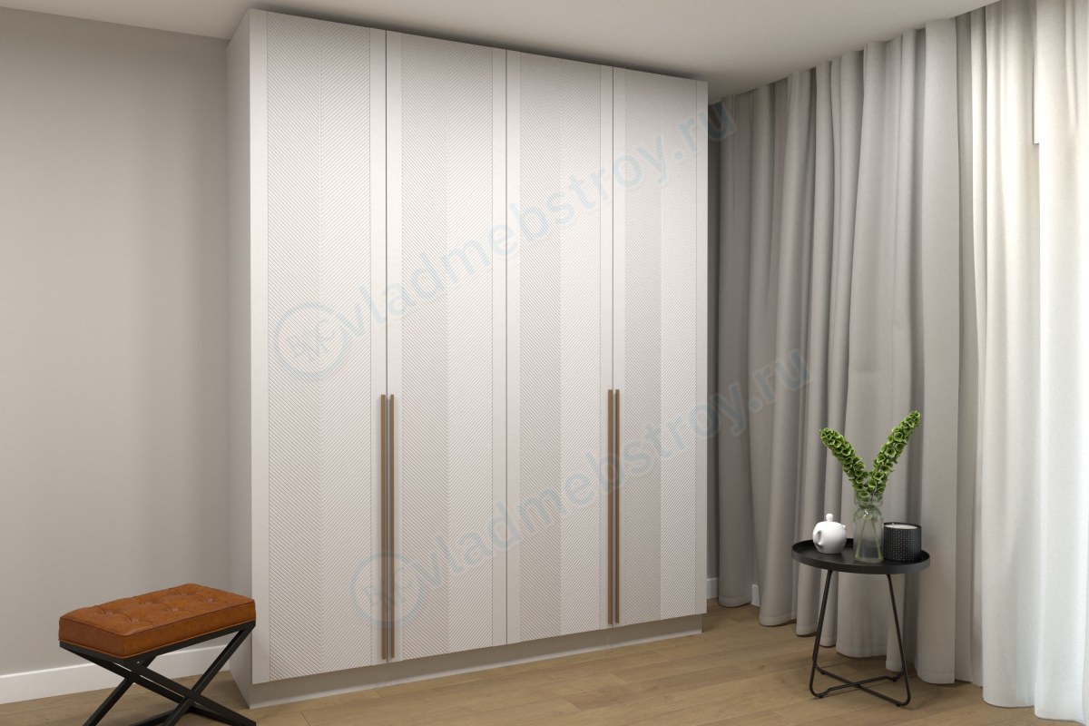 Распашной шкаф Обито белый