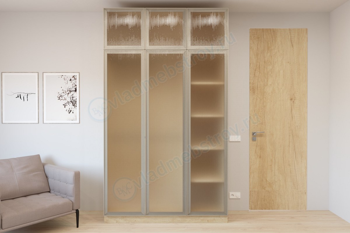 Распашной шкаф Маления стеклянные фасады