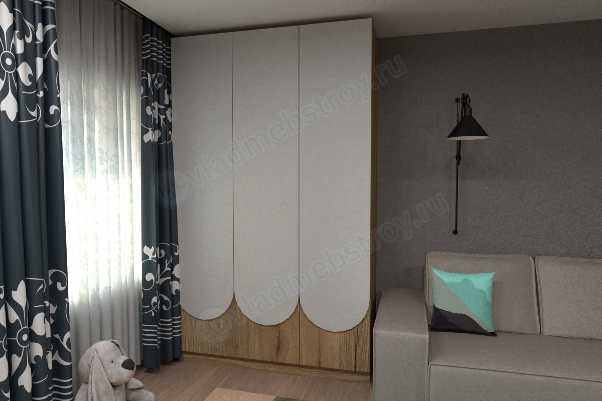 Шкаф с дверцами и ручками Tip-on