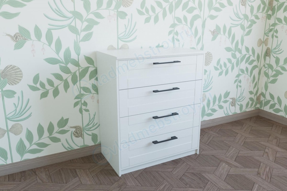 Комод светлый с фрезерованным фасадом