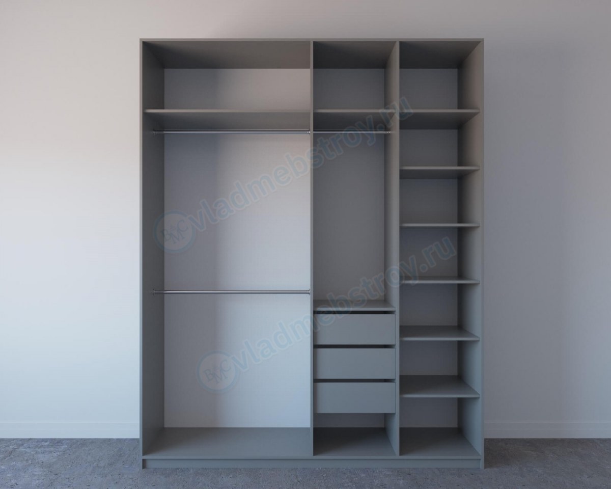 Внутреннее наполнение распашного шкафа