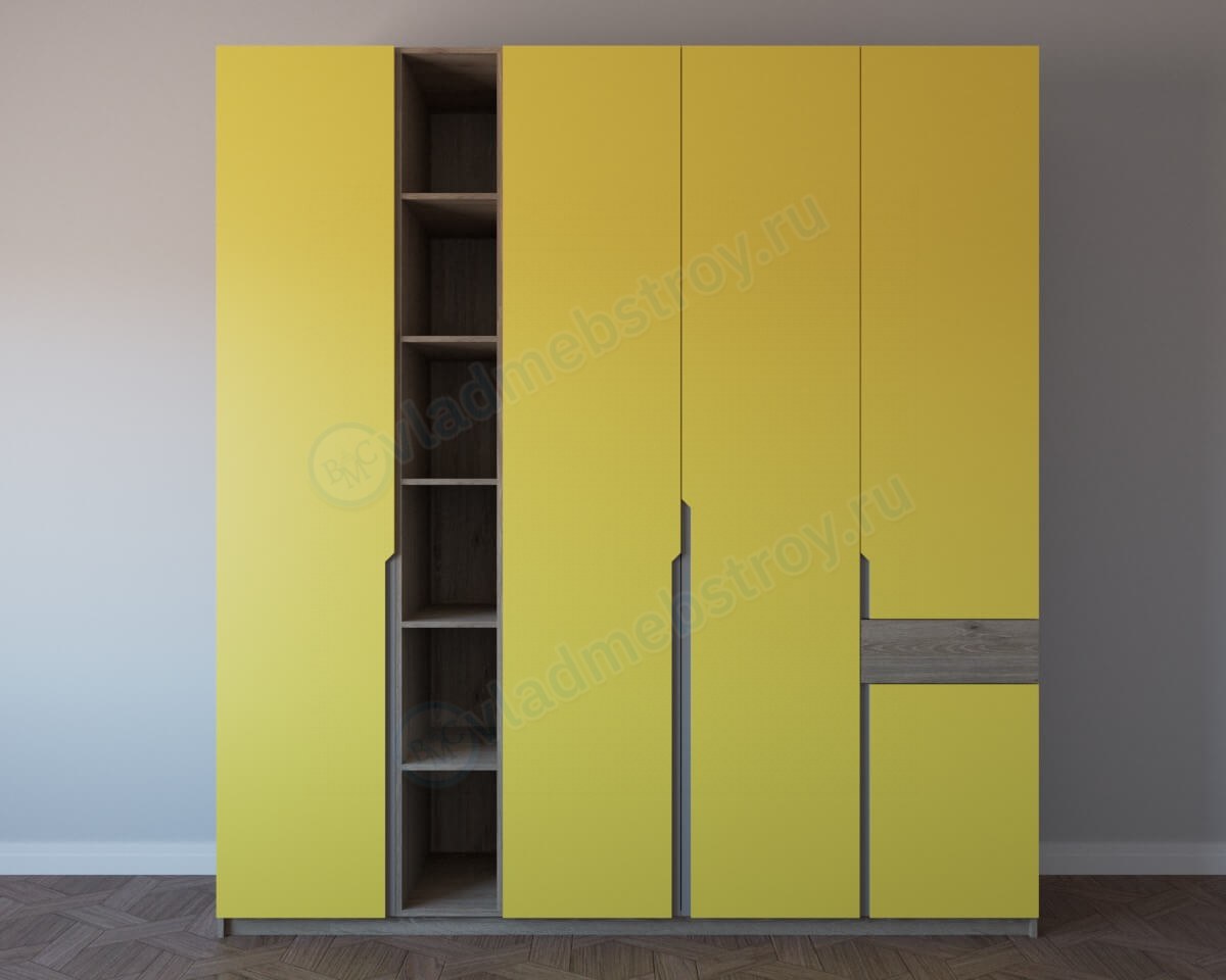 Современный желтый шкаф