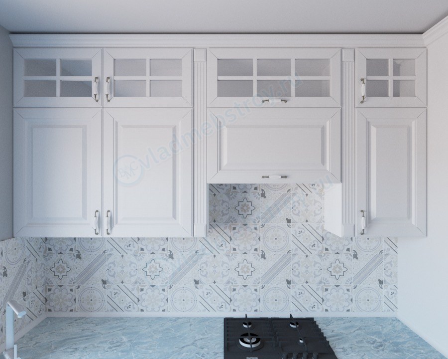 Кухня Неаполитано с белыми классическими фасадами