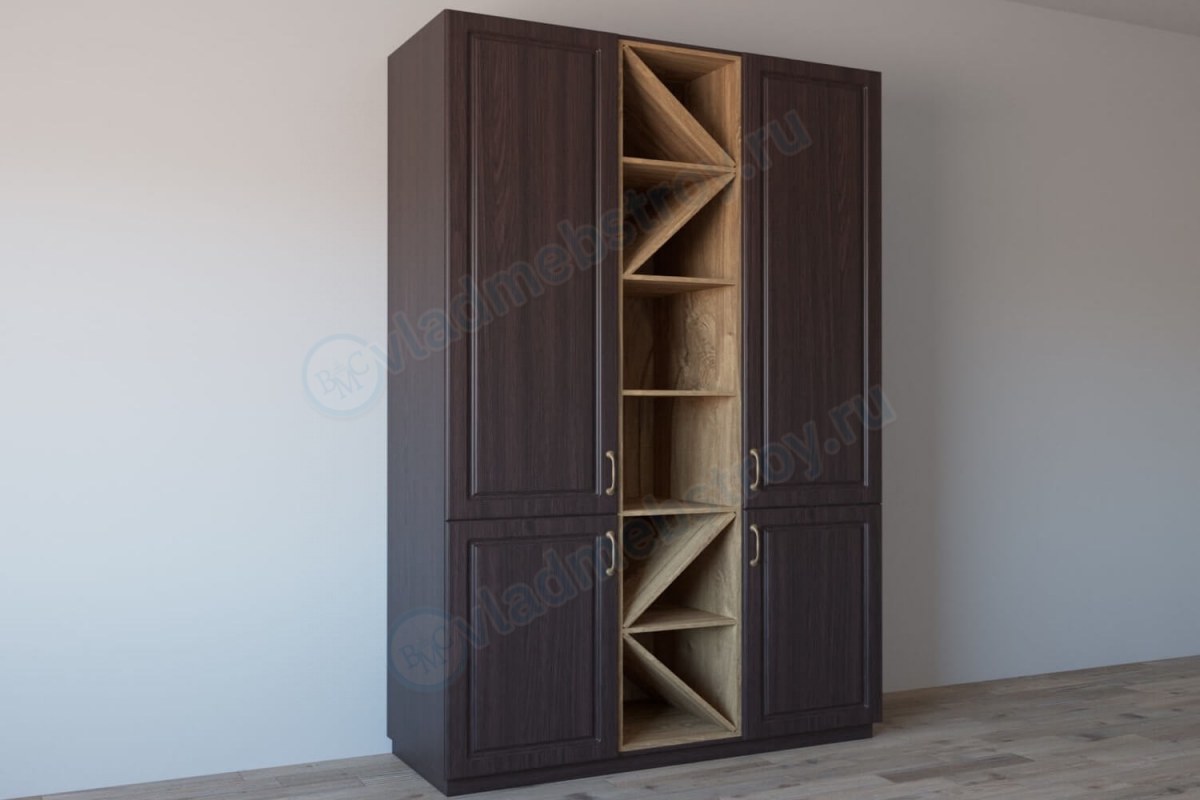 Шкаф с нишей посередине и двумя створками