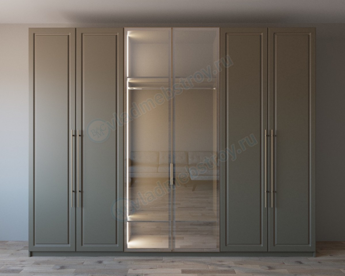 Трехдверный распашной шкаф Моника