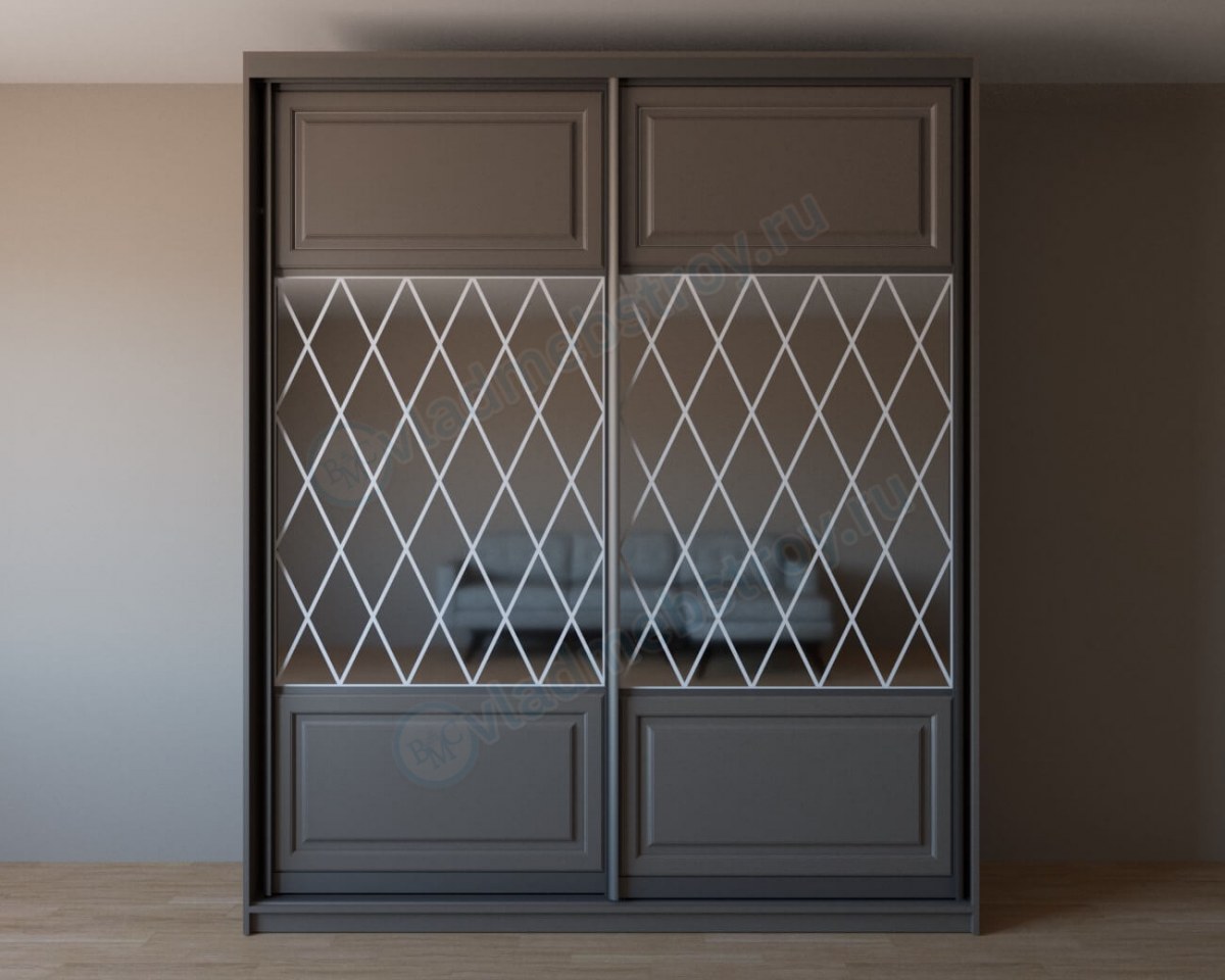 Раздвижной шкаф с зеркалом на фасаде