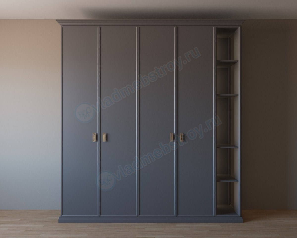 Темный распашной шкаф Таунсен