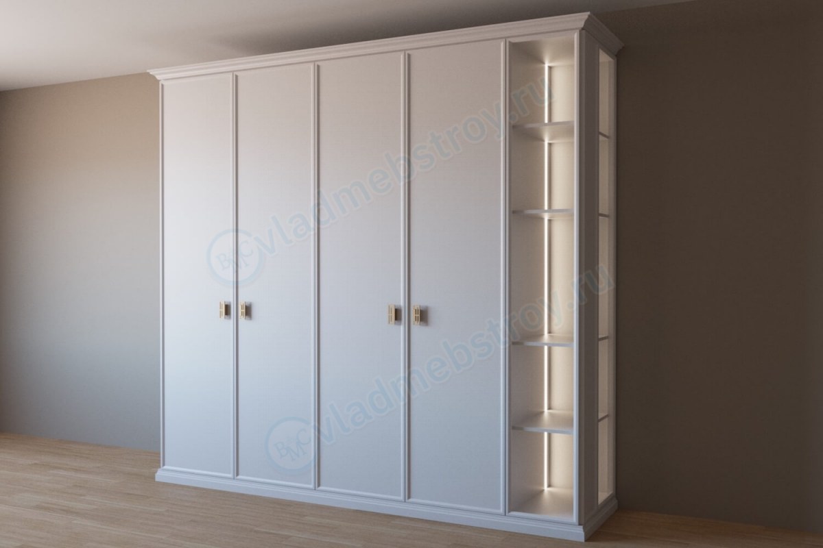 Шкаф с подсветкой углового элемента