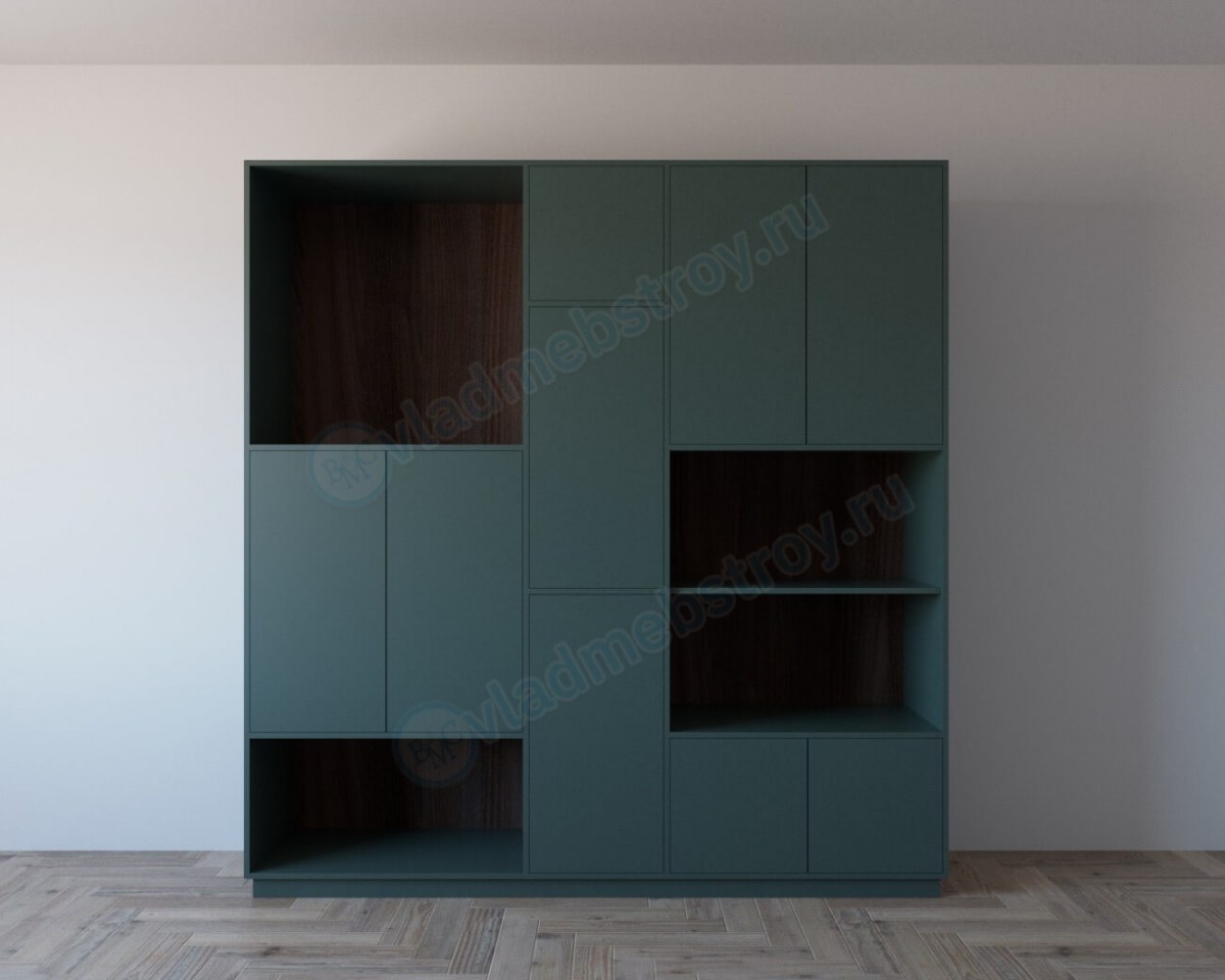 Шкаф распашной с открытыми полками фото