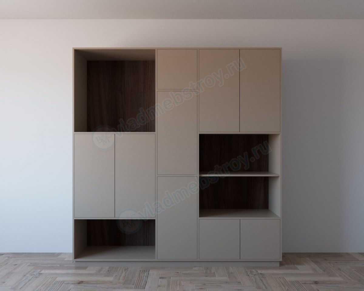 Асимметричный шкаф Марция с полками