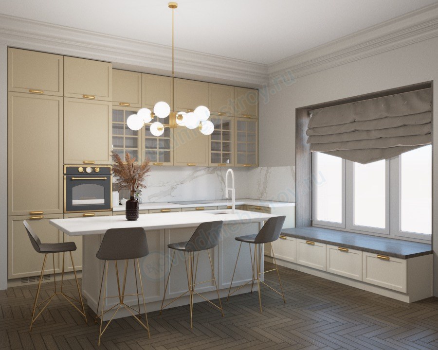 Более светлый вариант кухни Авок