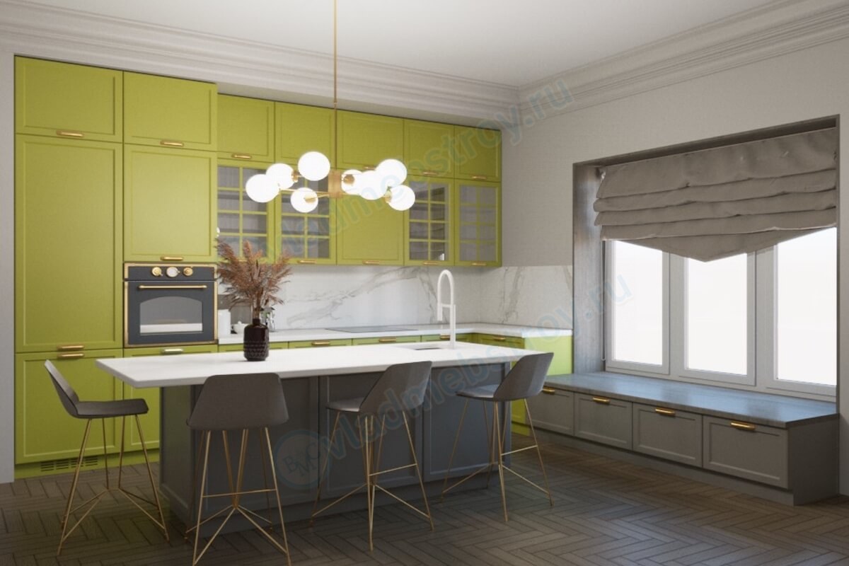 Классическая кухня с островком