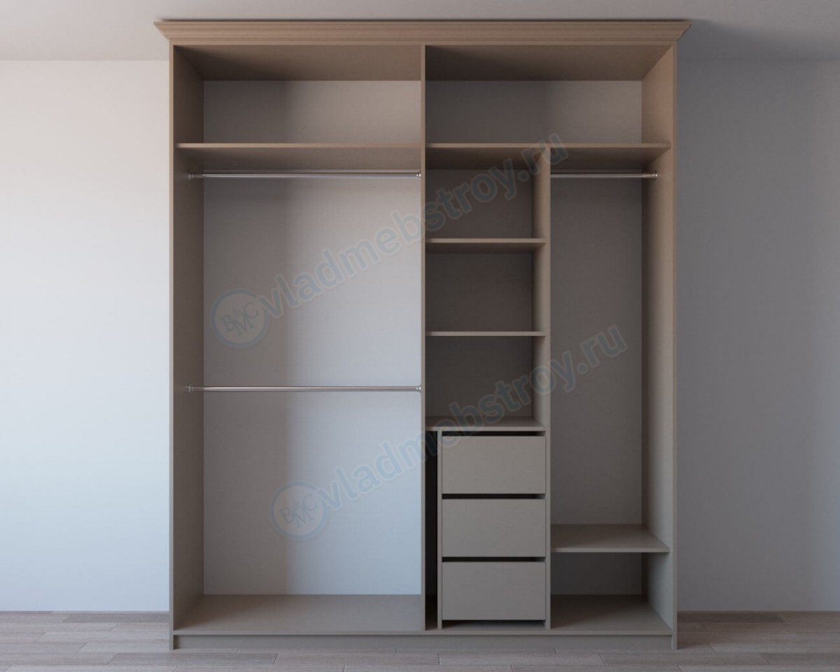 Распашной шкаф Тирналиа изнутри