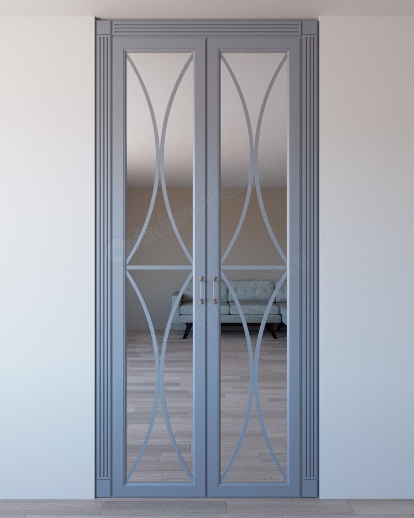 2-х дверный встроенный шкаф Лирия