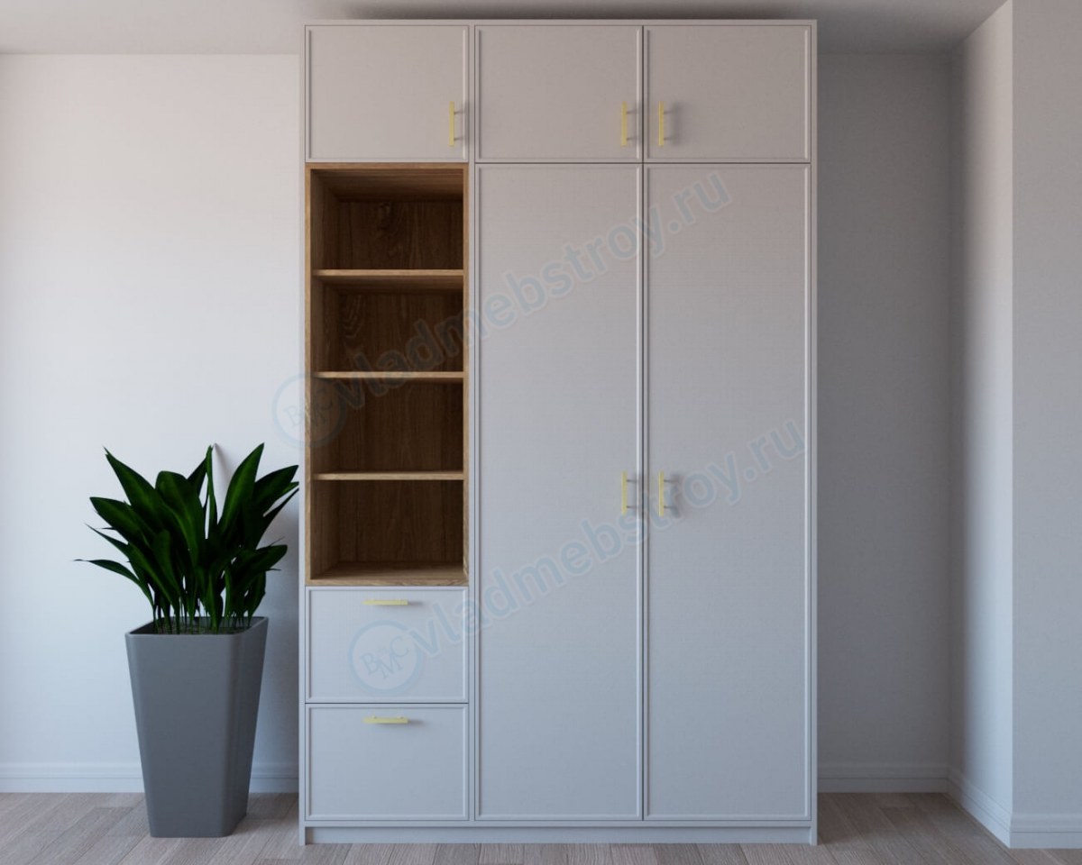 Высокий шкаф с антресолью на заказ