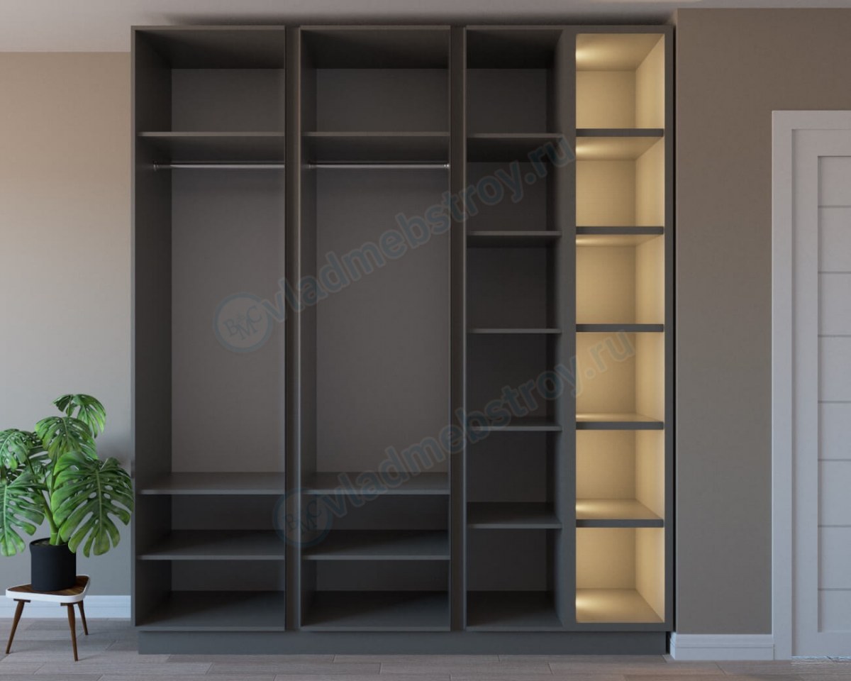 Вид на шкаф Коэльф без дверей