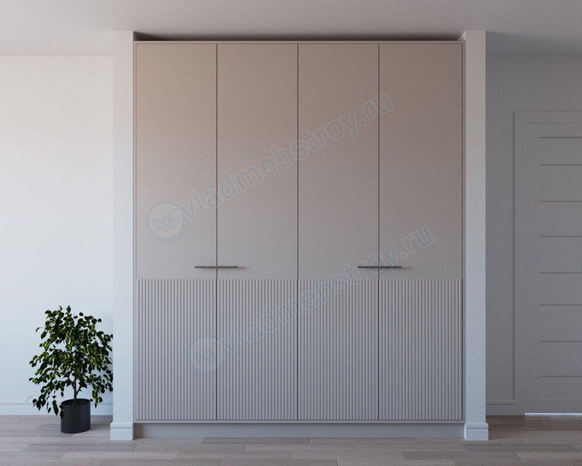 Четырехдверный шкаф Эредин белого цвета