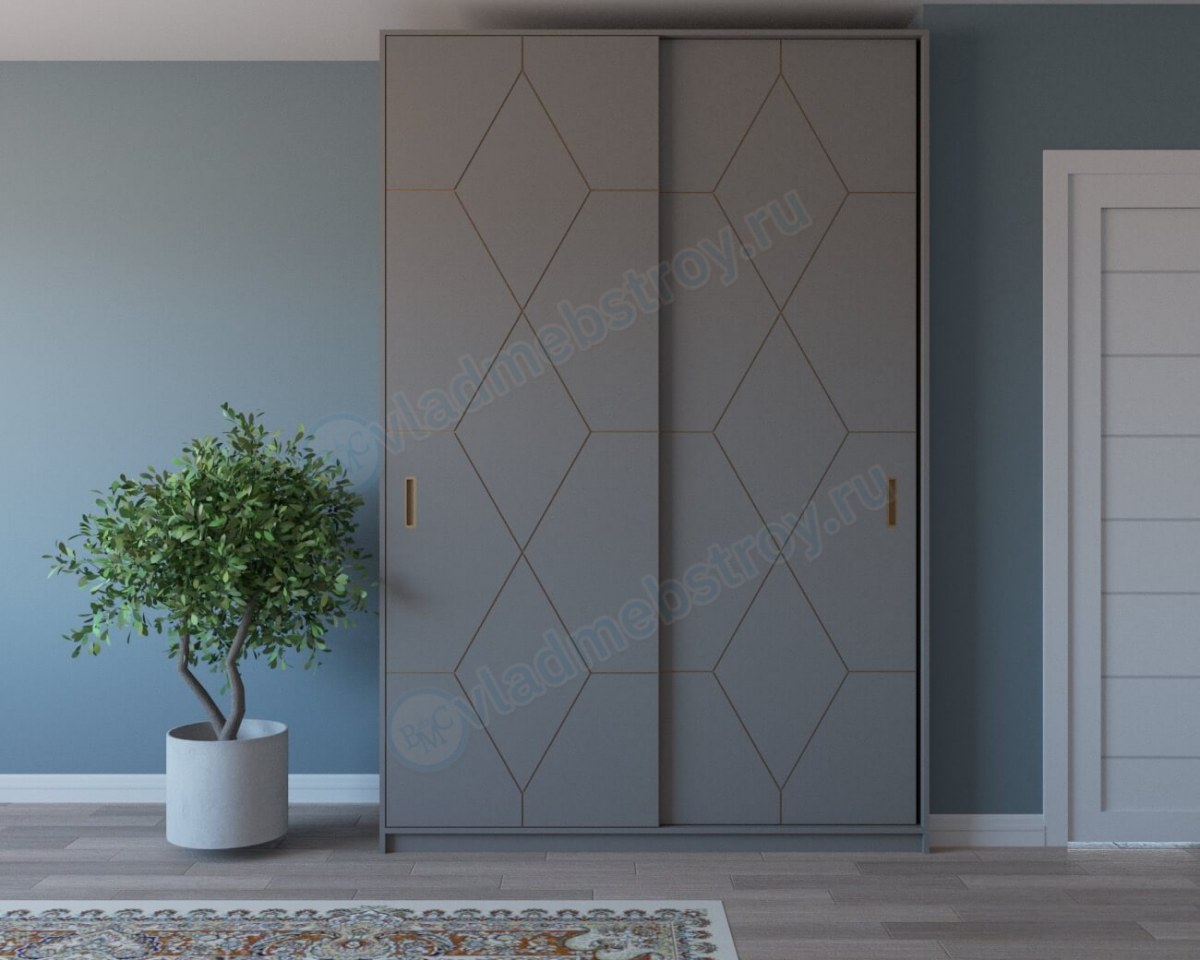 Необычна фрезеровка на фасаде шкафа-купе Этриэль