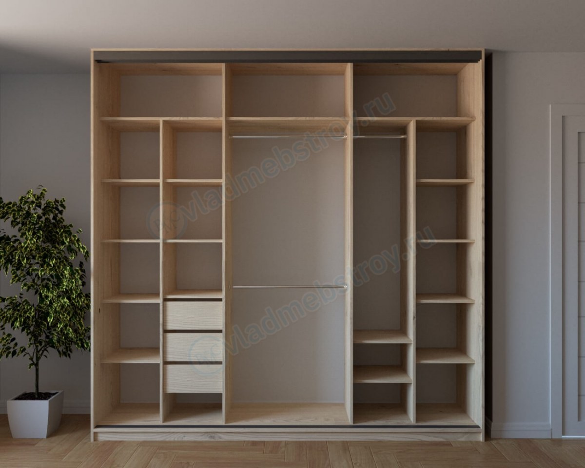 Наполнение большого шкаф купе