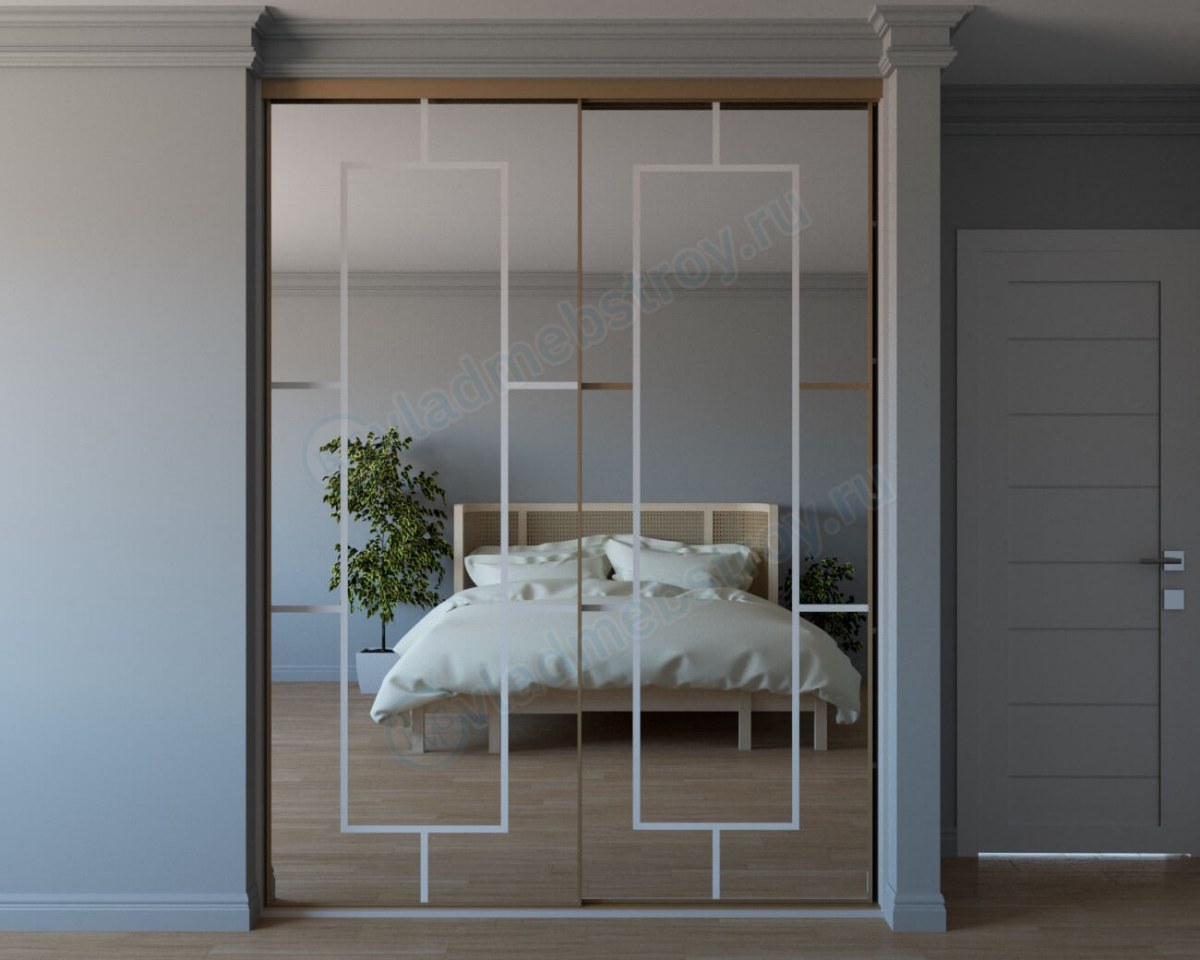 Шкаф с раздвижными створками встроенный