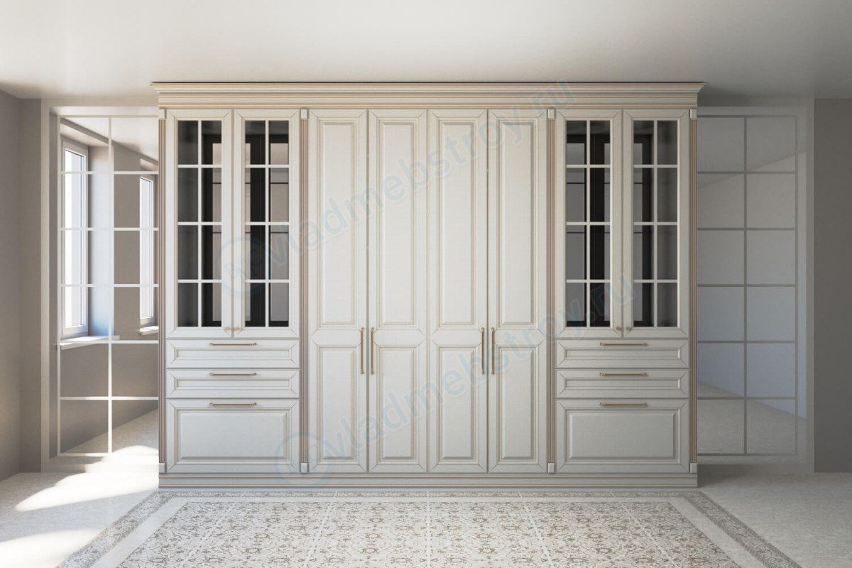 Большой шкаф для гостиной Керри с патиной