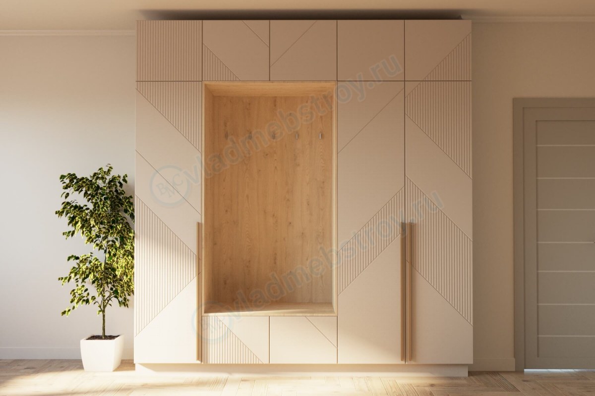 Красивая прихожая с фрезеровкой