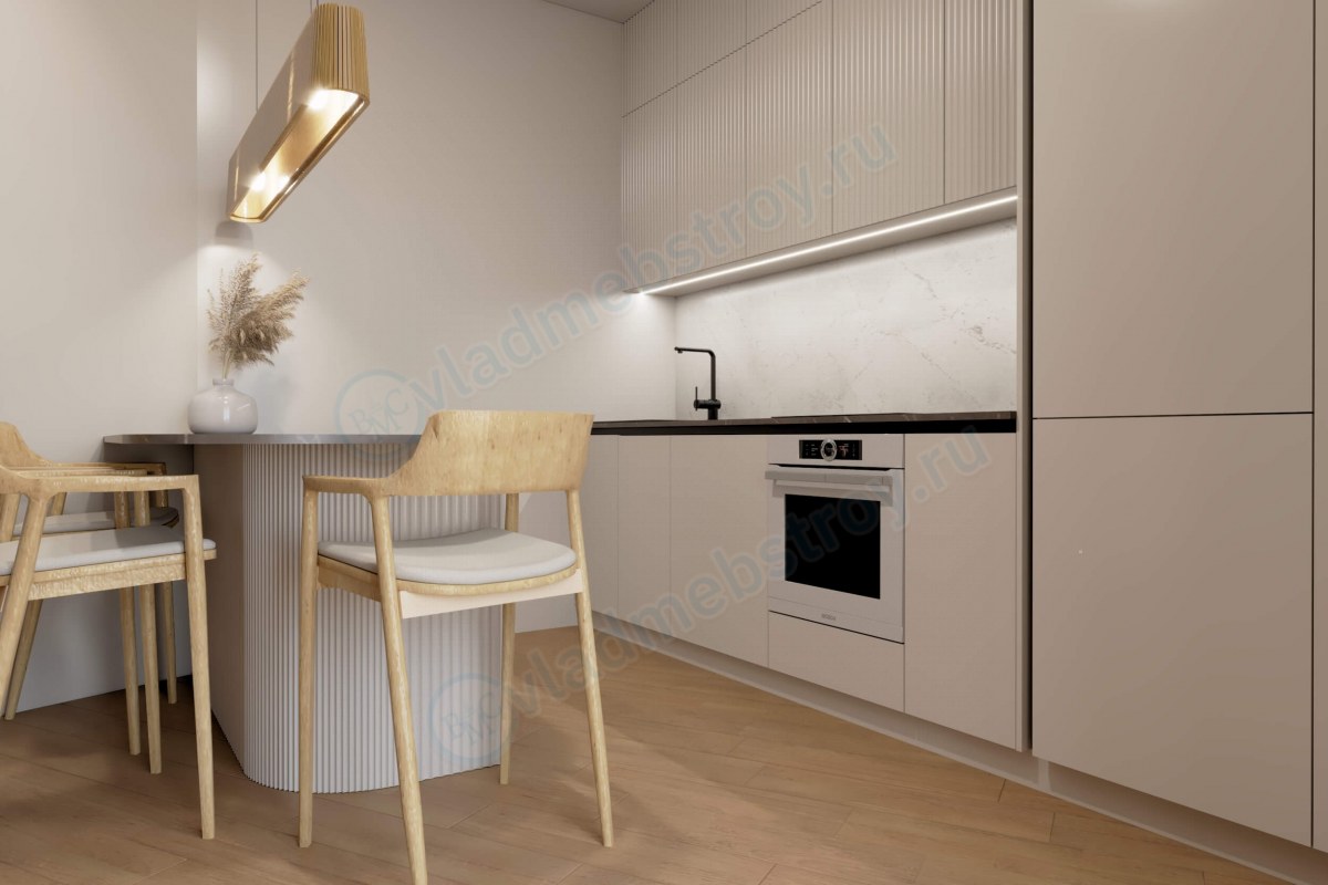 Удобная и компактная кухня с островом