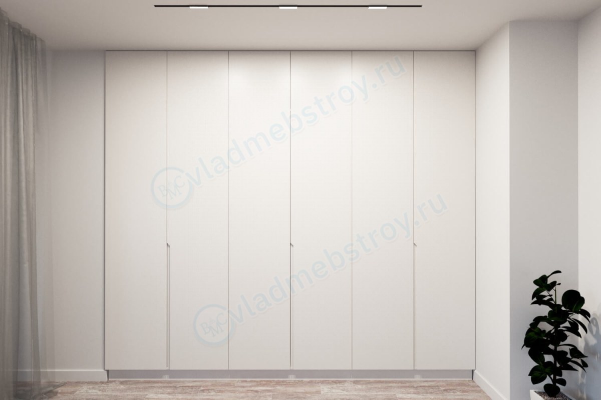 Белоснежный бежевый шкаф эмалированный фасад
