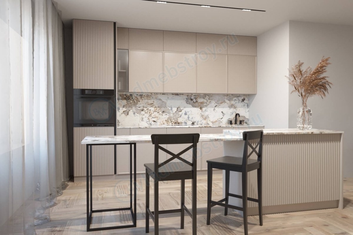 Кухня с островком на заказ во Владимире