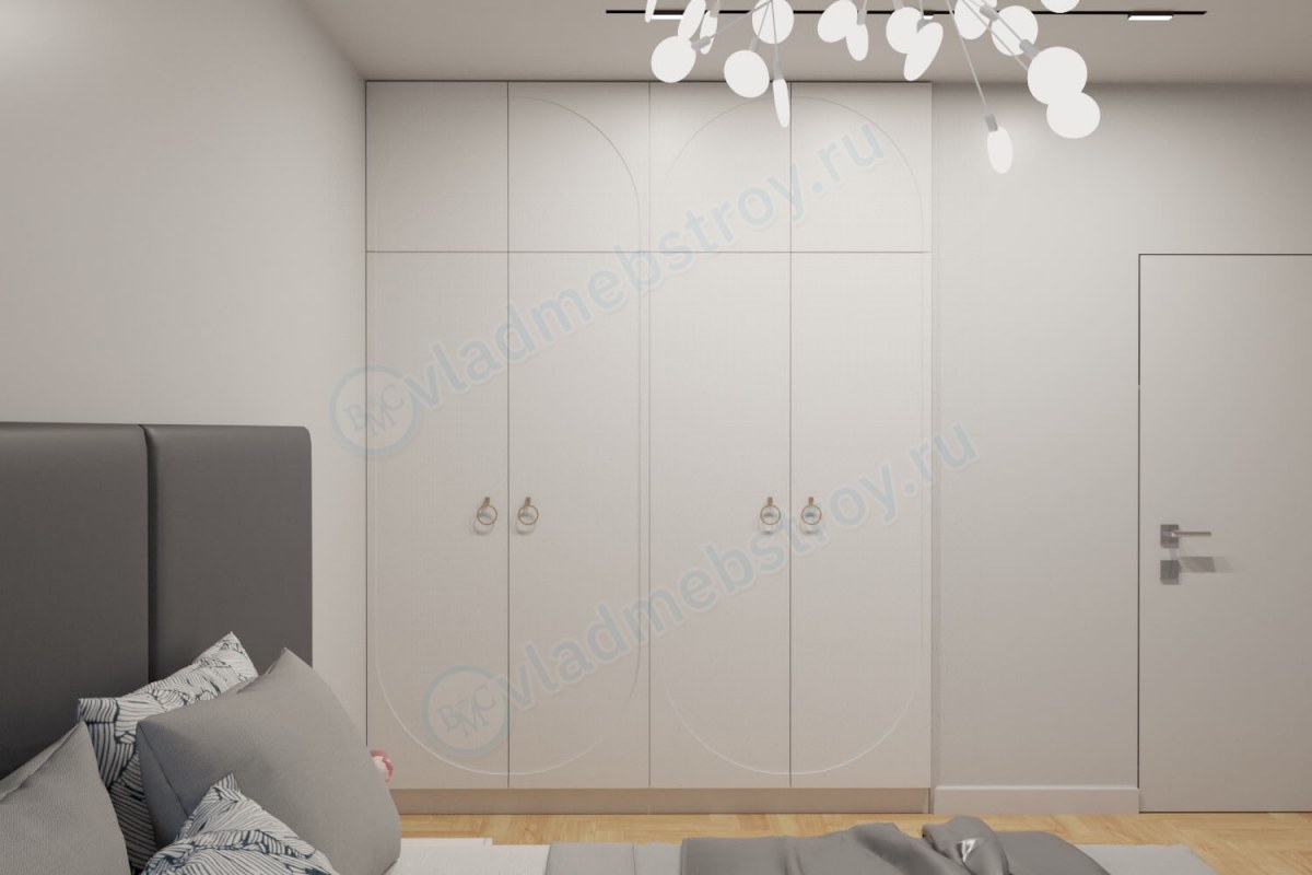 Белый шкаф Каэр на заказ (встроенный)